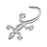 fanelod Autocollant de Voiture Gecko lézard 3D | Décoration Murale lézard en métal | Escalade Voiture décalcomanie métal Chrome Badge ...
