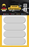 Fear The Yellow Bear© kit de 4 Stickers rétro réfléchissants REPOSITIONNABLES 3M Scotchlite™ Material, Blanc, pour Casque Moto, Tailles homologuées ...