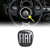 Fiat 14193 Autocollant 3D Remplacement Logo pour Volant 500, Noir