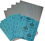 Flacons de 30 feuilles de papier abrasif à eau 240 360 400 600 800 1000/Dimensions 230 mm x 280 mm/Pour Rasage 5 feuilles papier abrasif/mieux Finition/Flexible Papier Support/Temps einweich ...