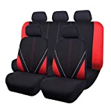 Flying Banner Ensemble complet de housses de siège de voiture universelles en maille respirante avec coussins compatibles avec les airbags ...