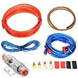 Foreverup Kit de Câbles Installation Amplificateur, 1500W 10GA Câble Alimentation Ampli Voiture, Câble de Caisson de Basses de Voiture, pour ...