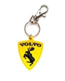 Freeco Porte-clés Volvo jaune en caoutchouc comme autocollant amusant avec élan