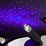 FRFJY Lampe projecteur LED, avec interface USB, pour toit de voiture, motif d’éclairage en ciel étoilé violet, veilleuse orientable, plusieurs ...