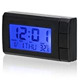 FYMTS Horloge électronique autocollante avec affichage numérique LCD pour voiture - Décoration de voiture