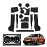GAFAT Compatible avec VW 2016-2022/Seat Tarraco 2019-2022 Tapis Antidérapants en Caoutchouc, Tapis pour Console Centrale, Accoudoir, Porte-Gobelet, Couture de Porte ...