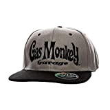 Gas Monkey Garage Officiellement sous Licence Logo Taille Ajustable Snapback Casquette (Noir/Gris)