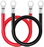Gebildet 80cm Câble Onduleur de Batterie 12V-24V 16mm² 5AWG (Max 100A) Câble de Batterie Auto Rouge et Noir avec Bornes ...