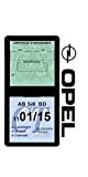 Générique Étui Double Assurance Compatible avec Opel Noir Porte Vignette adhésif Voiture Stickers Auto Retro