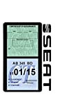 Générique Étui Double Assurance Seat Noir Porte Vignette adhésif Voiture Stickers Auto Retro