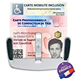 Générique Porte Carte Pare Brise Handicapé PMR VTC Taxi | Support Carte HANDICAPE | PMR | VTC | Permis Taxi ...