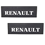Generisch Lot de 2 bavettes anti-saleté pour Renault Camion 65 x 20 cm en caoutchouc dur Noir et blanc.