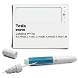 Genuine Colors Stylo Retouche Catalina White compatible PBCW de rechange pour Tesla Blanc