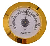 GERMANUS Hygromètre de rechange, pour cave à cigares, 35 mm,doré