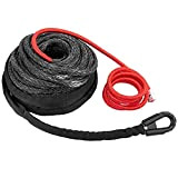 GJCrafts treuil corde synthetique Câble de câble de corde synthétique pour treuil 3/8"x85ft Avec manchon de protection et crochet Compatible ...