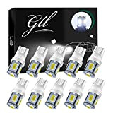 Grandview 10pcs Blanc T10 194 168 W5W 501 LED Ampoules avec 5-5630-SMD pour Voiture Dôme de Carte Intérieur Porte Tronc ...