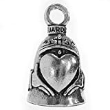 Guardian Bell Gremlin Cloche de moto avec cœur celtique Claddagh Argenté