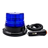 Gyrophare Magnetique Bleu LED, 12V - 24V LED Avertissement et 3m Câble rallonge pour Prise d'Allume-Cigare de socket pour Voiture ...