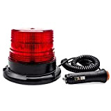 Gyrophare Magnetique Rouge LED, 12V - 24V LED Avertissement et 3m Câble rallonge pour Prise d'Allume-Cigare de socket pour Voiture ...