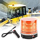 Gyrophare rotatif sans fil avec batterie orange stroboscopique d'avertissement pour toit de charpte, feux d'urgence 12 V avec support magnétique ...