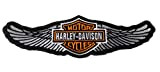 GZM Écusson Replica Harley Davidson Alado 25 x 8 cm avec thermocollant pour vestes Gilet Biker