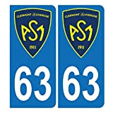 HADEXIA Autocollant Plaque d'immatriculation Voiture 63 ASM Clermont Auvergne Rugby