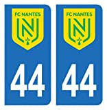 HADEXIA Autocollant Sticker Plaque d'immatriculation Voiture Auto 44 Club Football Club Nantes