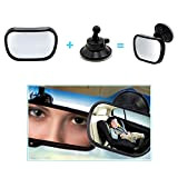 HBIAO Baby Car Mirror pour Back Seat, Moniteur de sécurité pour Enfants avec Miroir Convexe arrière réglable 2 en 1 ...