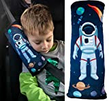 HECKBO® espace astronaute voiture coussin enfants -lavable en machine -doux -haute qualité, housse de ceinture, coussin ceinture de sécurité, protege-ceinture, ...