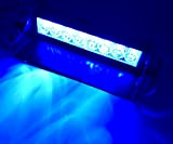 Hehemm - Lampe stroboscopique d'avertissement d'urgence 8 LED pour Pare-Brise de Voiture gyrophare (Bleu)
