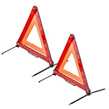 HENTEK Pack de 2 Triangle d'avertissement Automatique, Triangle d'avertissement d'urgence CEE, Triangle d'avertissement réfléchissant