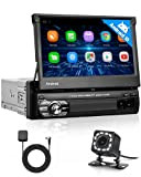 Hikity Android Autoradio 1 Din GPS 7 Pouces Écran Tactile Flip Out Poste Radio Voiture Bluetooth Soutien GPS WiFi Radio ...