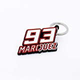 Hirondelle Bleue® Porte Clé en Silicone Moto Motard ' 93 Marquez ' Marc Marquez compatible avec Moto Suzuki Yamaha Honda ...