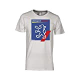 HITASE T-shirt Peugeot Sport Old School 100% Coton T-shirt Rallye, Voiture Racing Evénements Accessoires, blanc, M