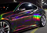 Hologramme 3D Chromé Black Rainbow pour voiture Wrapping, film film Miroir Effet