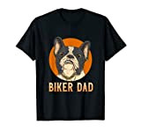 Homme Papa motard - Cool Chien Bouledogue français Frenchie Moto T-Shirt