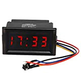Horloge électronique de voiture, horloge électronique automatique de voiture d'affichage numérique de LED étanche à la poussière DC4.5V-30V(rouge)