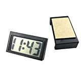 Horloge pour Voiture,iSpchen Horloge Digitale pour Voiture Mini Horloge Numérique Voiture LCD Horloge Digitale Adhésive Horloges Auto Décoration Intérieur Horloge ...
