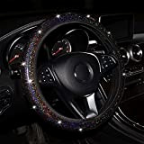 Housse de volant pailletée bling-bling - Universel - Antidérapant - Multicolore - Accessoire de décoration pour voiture - Pour femmes ...