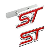HUAPX® 2 X Alliage ST calandre Logo & ST de coffre Emblème arrière insigne d'aile de coffre,Autocollant de voiture Décorations ...