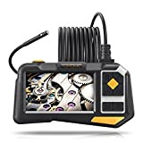 ILIHOME Caméra endoscopique double 5,5 mm - Écran IPS de 4,5 pouces - Double objectif - Endoscope - 6 + ...