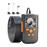 Industrial Endoscope, 1080P HD Digital Borescope Inspection Camera with IP67 Waterproof Camera, Sewer Camera with 2.4" IPS Screen, 16.5ft Semi-Rigid ...
