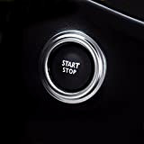 Intérieur en acier inoxydable de voiture Moteur allumage Push Start Button Starter Switch Coque Trim 1 PC pour Koleos 2017 ...