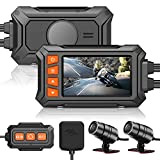 IXROAD Dashcam Moto 2K Camera Avant et Arriere Dash Cam Étanche avec WiFi, EIS, GPS, Écran IPS 3", Contrôle Filaire, ...