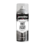 JENOLITE VHT Peinture Aluminium - Argent Mat - 400 ml (Résistant à la Chaleur 650°C - Pour Usage Automobile et ...