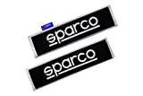 Jeu de 2 coussinets de ceinture gris Sparco INTL avec logo.