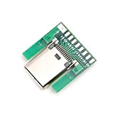 JOYKK USB 3.1 C Prise Femelle Connecteur Connecteur SMT avec Carte PC DIY 24pin - Vert & Argent