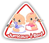 Jumeaux à Bord Fille/Garçon - Sticker Autocollant bébé à Bord modèle 3