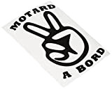 kdosublim Sticker Autocollant, Vinyle, Noir, Motard à bord ref4