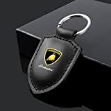 KIDYBO Porte-clés de Voiture de Remplacement avec Pendentif Logo Accessoires, pour Lamborghini Urus Huracan Aventador Aventador Gallardo,+Black
